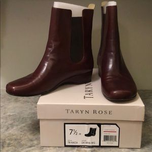 Taryn Rose kacia boot w/box dark brown worn once.
